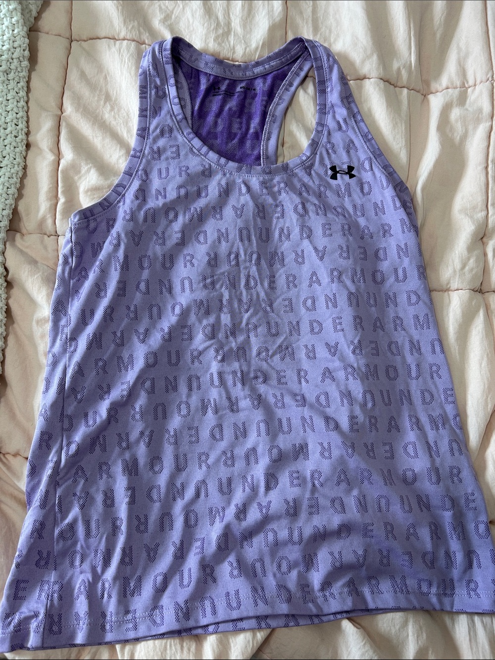Under Armour Purple Logo-Print Racerback Tank